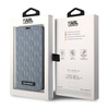 Karl Lagerfeld Booktype Saffiano Monogram - Etui iPhone 14 Pro Max (Srebrny) (KLBKP14XSAKLHPG)