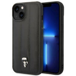 Karl Lagerfeld Quilted Puffy Ikonik Pin – Etui do iPhone 14 Plus (Czarny) (KLHCP14MPSQPK)