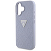 Guess Hot Stamp 4G Pattern Triangle Metal Logo - Etui do iPhone 16 (fioletowy) (GUHCP16SPGP4STRU)