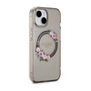 Guess IML Flowers Wreath MagSafe - Etui iPhone 15 (czarny) (GUHMP15SHFWFCK)