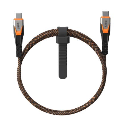 UAG SRGE - kabel USB-C - USB-C, USB 3.2 Gen2 240W/20Gbps, 75 cm (black/orange) (9B4415114097)