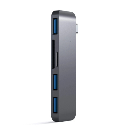 Satechi Hub z USB-C na 3 x USB, SD, microSD - Gwiezdna szarość (ST-TCUHM)