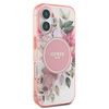 Guess IML Flower & Tonal Circle MagSafe - Etui iPhone 16 (różowy) (GUHMP16SHFWBDCEP)