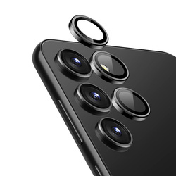 Crong Lens Ring - Szkło hartowane na obiektyw aparatu Samsung Galaxy S24 (czarny) (CRG-LRSGS24-BLK)