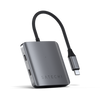 Satechi 4 Port USB-C Hub PD - aluminiowy hub USB-C (4x USB-C 10Gbps, w tym 1x 100W PD) - gwiezdna szarość (ST-H4CPDM)