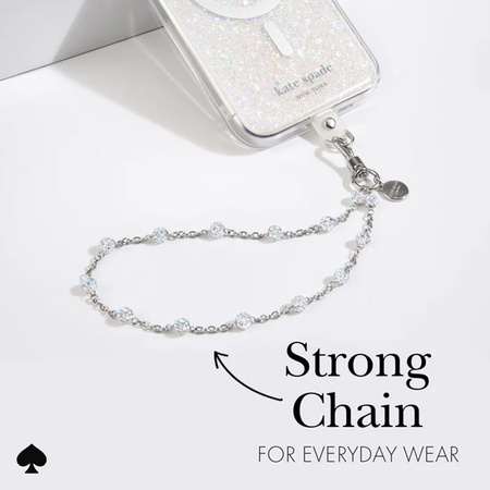 Kate Spade New York Universal Phone Charm Wristlet - Uniwersalna smyczka do telefonu (Dazzle Chain Silver) (KS053460-05)