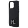 Karl Lagerfeld Silicone Shadow Metal Initial MagSafe - Etui iPhone 16 Pro (czarny) (KLHMP16LSCMKMPCK)