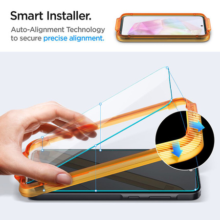 Spigen Alm Glas.TR 2-Pack - Szkło hartowane do Samsung Galaxy A35 5G (2 szt.) (Przezroczysty) (AGL07772)