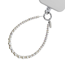 Crong Phone Charm - Smycz zawieszka do telefonu (Silver Beads) (CRGPHCH07)
