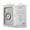 Guess IML Flowers Wreath MagSafe - Etui iPhone 15 (czarny) (GUHMP15SHFWFCK)