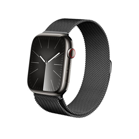 Crong Milano Steel - Pasek ze stali nierdzewnej do Apple Watch 44/45/46/49 mm (grafitowy) (CRG44MSTGRP)