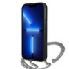 Karl Lagerfeld Leather Textured and Chain - Etui iPhone 13 Pro Max (czarny) (KLHCP13XPMK)