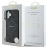 Guess 4G Ring Classic Logo MagSafe - Etui iPhone 16 (czarny) (GUHMP16SG4GFRK)