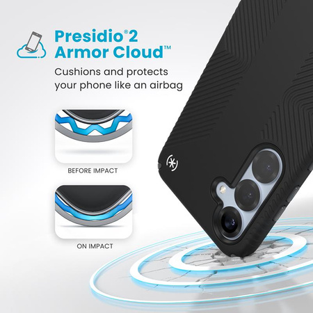 Speck Presidio2 Grip - Etui Samsung Galaxy S25+ / 24+ (Black/Slate Grey/White) (150886-3205)