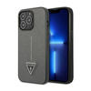 Guess Saffiano Triangle Logo Case – Etui iPhone 14 Pro Max (srebrny) (GUHCP14XPSATLG)