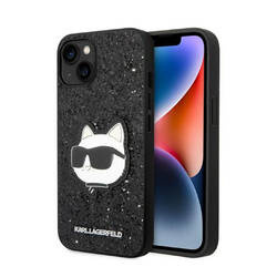 Karl Lagerfeld NFT Glitter Choupette Patch - Etui iPhone 14 Plus (czarny) (KLHCP14MG2CPK)