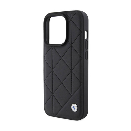 BMW Leather Quilted - Etui iPhone 15 Pro Max (czarny) (BMHCP15X22RQDK)