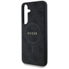 Guess Leather 4G Colored Ring Classic Logo MagSafe - Etui do Samsung Galaxy S25 (czarny) (GUHMS25SG4GFRK)