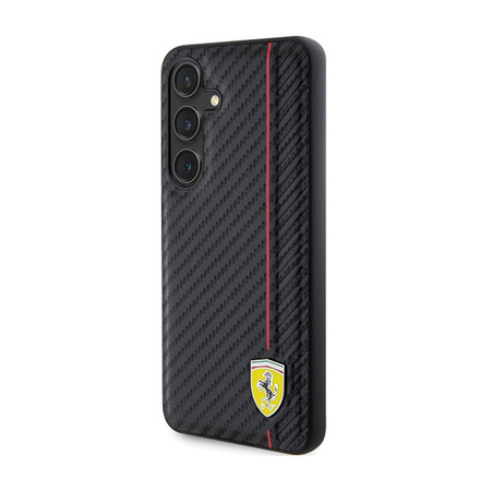Ferrari Carbon Printed Line - Etui Samsung Galaxy S24+ (czarny) (FEHCS24MN3DUR)