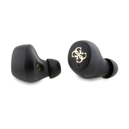 Guess 4G Metal Logo - Słuchawki Bluetooth TWS ENC + etui ładujące (czarny) (GUTWSP4EGK)
