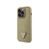 Guess Rhinestone Triangle - Etui iPhone 14 Pro (złoty) (GUHCP14LHDGTPD)