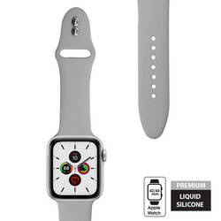 Crong Liquid - Pasek do Apple Watch 44/45/46/49 mm (szary) (CRG-44LQB-CGR)