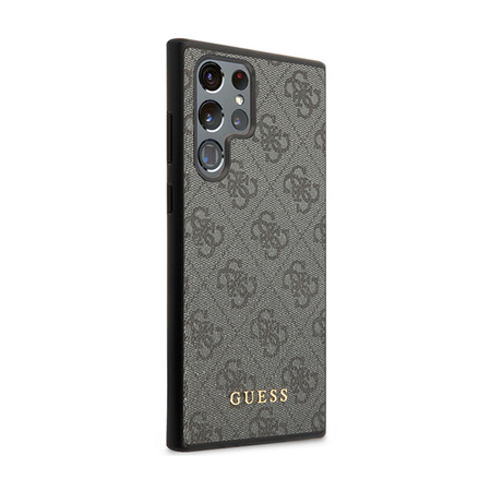 Guess 4G Metal Gold Logo - Etui Samsung Galaxy S24 Ultra (czarny) (GUHCS24LG4GFGR)
