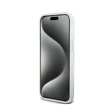 DKNY Liquid Glitter Big Logo - Etui iPhone 15 / 14 / 13 (biały) (DKHCP15SLBNAET)