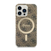 Guess 4G MagSafe - Etui iPhone 13 Pro (Brązowy) (GUHMP13LH4STW)
