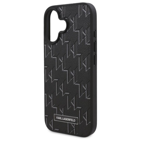 Karl Lagerfeld Hot Stamp MagSafe - Etui iPhone 16 Plus (czarny) (KLHMP16MPKHPORPK)