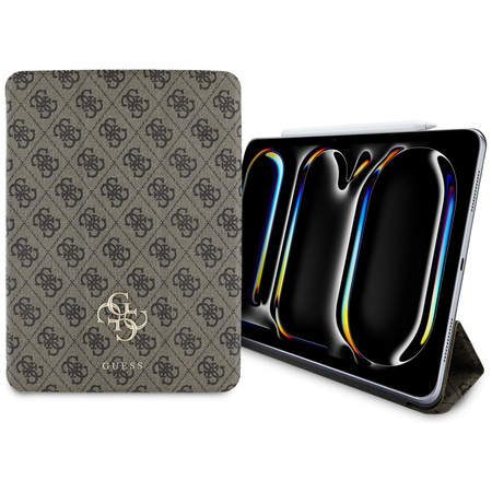 Guess Magnetic 4G Big Logo - Etui iPad Pro 11" M4 (2024) (brązowy) (GUFC11PM24PS4SGW)