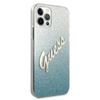 Guess Glitter Gradient Script - Etui iPhone 12 Pro Max (niebieski) (GUHCP12LPCUGLSBL)