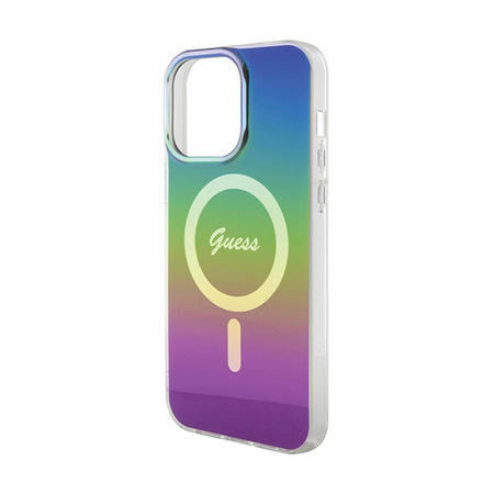 Guess IML Iridescent MagSafe - Etui iPhone 15 Pro Max (kolorowy) (GUHMP15XHITSK)