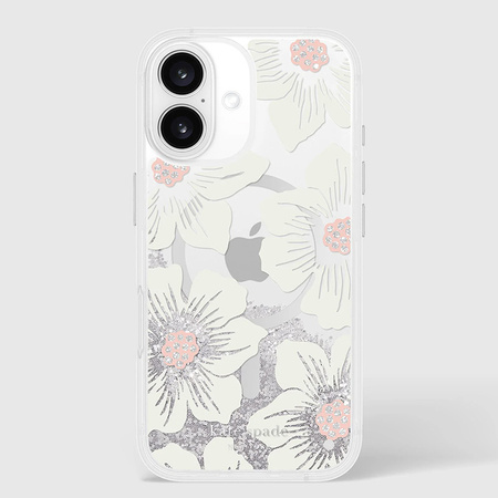 Kate Spade New York Liquid Glitter MagSafe - Etui iPhone 16 (Hollyhock Floral) (KS054600)