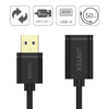 Unitek Kabel Przewód Przejściówka Przedłużacz USB-A 3.0 AM-AF 0,5m Czarny (Y-C456GBK)