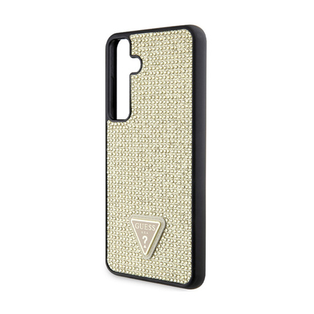 Guess Rhinestone Triangle - Etui Samsung Galaxy S24+ (złoty) (GUHCS24MHDGPPD)