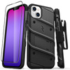 ZIZO BOLT Series - Pancerne etui iPhone 14 Plus ze szkłem 9H na ekran + uchwyt z podstawką (czarny) (BOLT-IPH14MAX-BKBK)