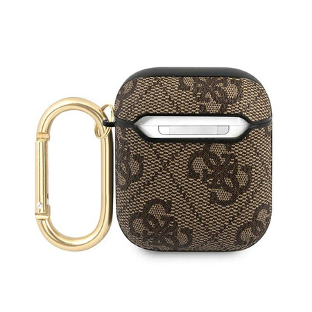 Guess 4G Script Metal Collection- Etui AirPods 1/2 gen (brązowy) (GUA24GSMW)