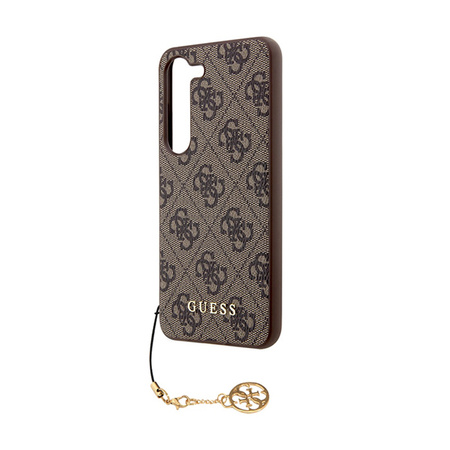 Guess 4G Charms Collection - Etui Samsung Galaxy A35 5G (brązowy) (GUHCSA35GF4GBR)