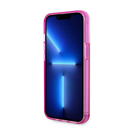 Karl Lagerfeld Liquid Glitter Translucent Elongated Logo Case – Etui iPhone 14 Pro Max (różowy) (KLHCP14XLCKVF)