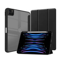 Crong PrimeFolio – Etui iPad Air 11” M3 (2025) / iPad Air 11” M2 (2024) / iPad Air 10.9” (5-4 gen.) / iPad Pro 11" (2022-2021) (czarny/przezroczysty) (CRG-PRF-IPD11-BLK)