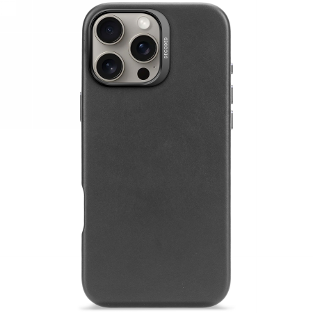 Decoded Leather Backcover - skórzana obudowa ochronna do iPhone 16 Pro Max kompatybilna z MagSafe (black) (D25IPO16PMBC1BK)