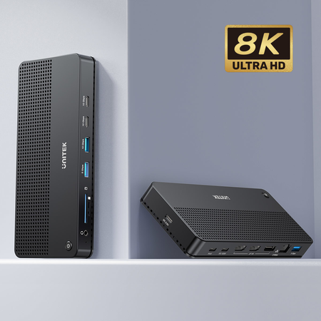 Unitek Stacja dokująca 13w1 MST HDMI DP 8K PD 100W - czarny (D1104A01)