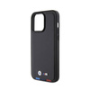 BMW Leather Hot Stamp Tricolor - Etui iPhone 15 Pro Max (czarny) (BMHCP15X22PTDK)
