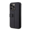 BMW Booktype Leather Textured & Stripe - Etui iPhone 14 Pro Max (czarny) (BMBKP14X22RDPK)