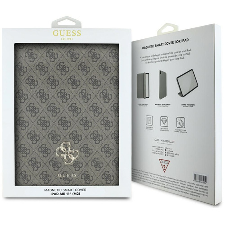 Guess Magnetic 4G Big Logo - Etui iPad Air 11” M3 (2025) / iPad Air 11” M2 (2024) (brązowy) (GUFC11RM24PS4SGW)