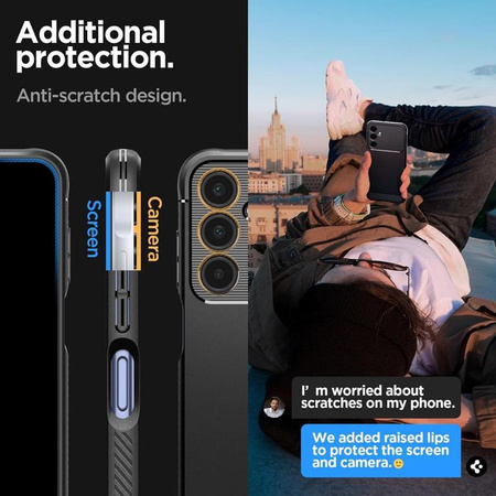 Spigen Rugged Armor - Etui do Samsung Galaxy A25 5G (Czarny) (ACS06831)