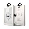 Karl Lagerfeld Ring Stand Choupette Head MagSafe - Etui iPhone 15 Pro Max (biały) (KLHMP15XHMRSCHH)
