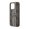 Guess 4G Printed Stripes MagSafe - Etui iPhone 13 Pro Max (Brązowy) (GUHMP13XP4RPSW)