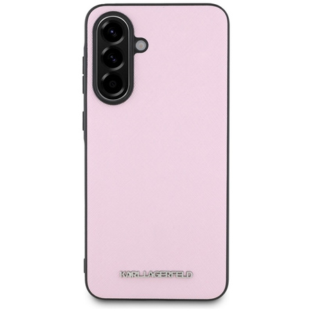 Karl Lagerfeld Saffiano Metal Logo - Etui do Samsung Galaxy A56 5G (różowy) (KLHCSA56PSAFWMCP)